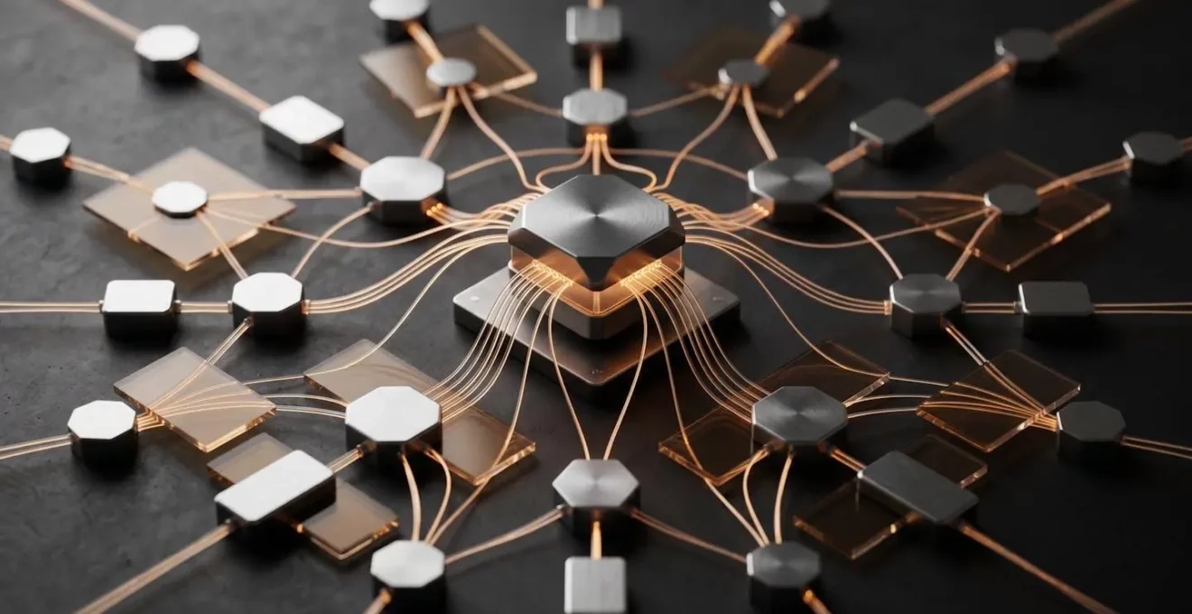 Représentation visuelle d'une architecture de contrôle d'éclairage distribuée