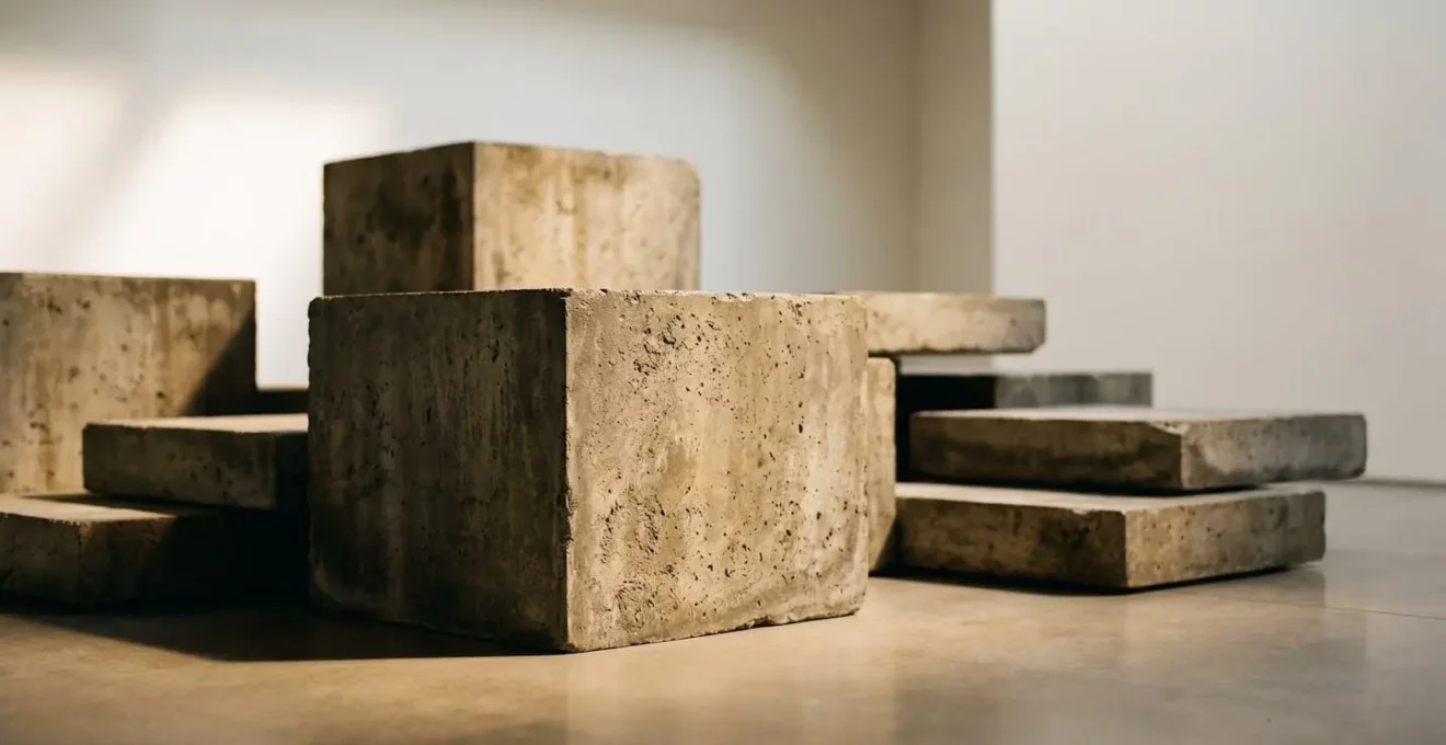 Métaphore visuelle illustrant la masse thermique importante d'une dalle de plancher chauffant