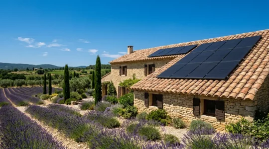 Installation de panneaux solaires thermiques sur toiture méditerranéenne dans le Sud de la France