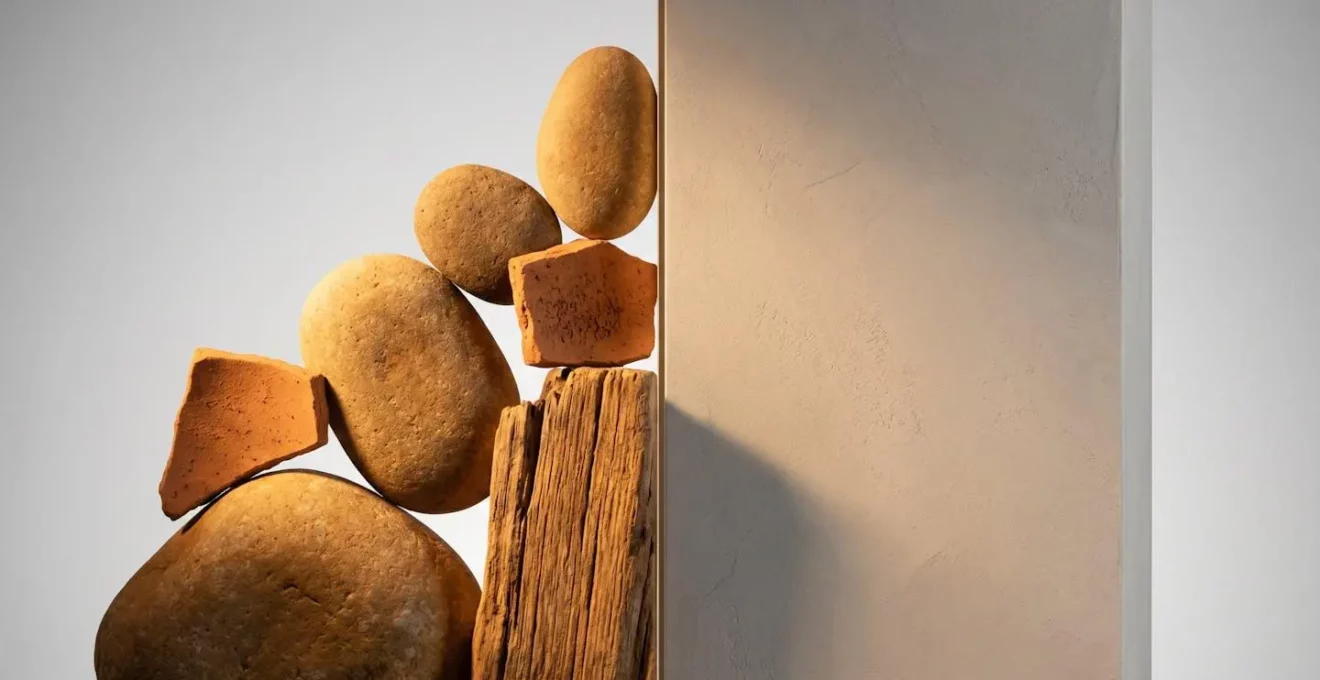 Représentation symbolique de la chaleur rayonnante d'un radiateur à inertie comparable au rayonnement solaire