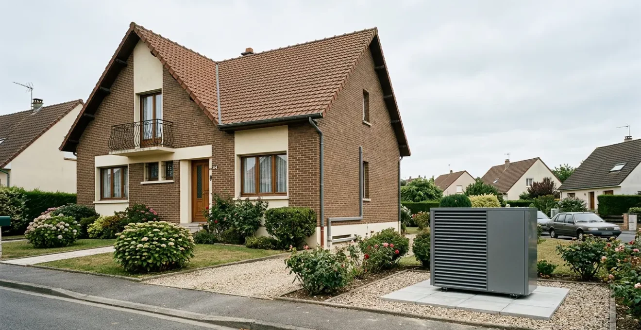 Transformation énergétique d'une maison individuelle des années 1980 avec installation de pompe à chaleur moderne