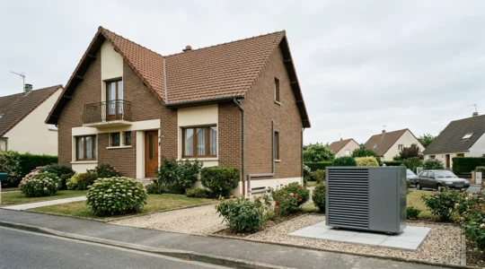 Transformation énergétique d'une maison individuelle des années 1980 avec installation de pompe à chaleur moderne