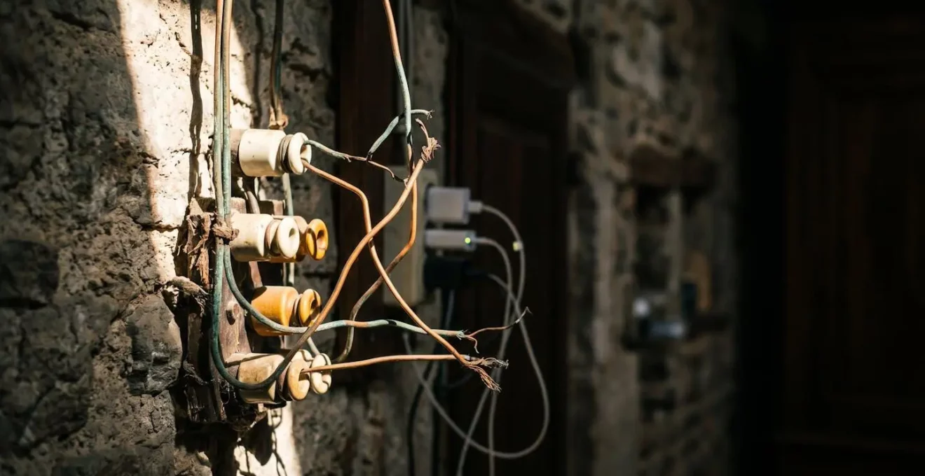 Détail d'infrastructure électrique domestique illustrant les contraintes de puissance