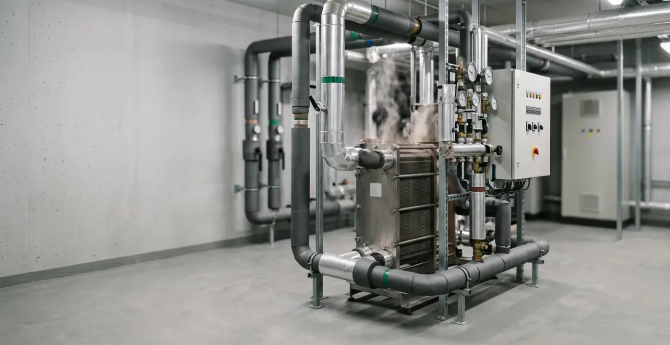 Sous-station de réseau de chaleur urbain dans un immeuble collectif